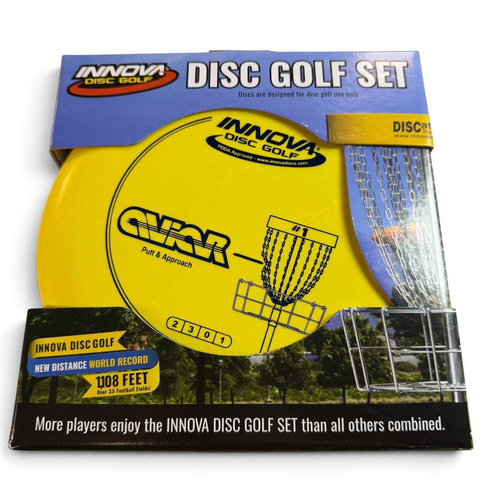 Innova Disc Golf Set 3 Pack Aviar Putter Shark Mid-Range Leopard Driver Yellow
